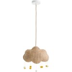 Beliani - lampe suspendue abat - jour tress  la main en forme de nuage rotin naturel onon