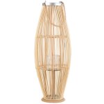 Lanterne décorative bougeoir design 84 cm de hauteur en bambou naturel accessoire parfait pour salon ... Lanterne décorative bougeoir design 84 cm de hauteur en bambou naturel accessoire parfait pour salon ...