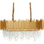 Beliani - lustre classique �clairage suspendu aluminium avec cristaux dor� garcia