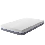 Beliani - matelas � m�moire de forme blanc et gris avec mousse rectangulaire ferme simple 80 x 200 cm ...