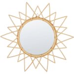 Beliani - miroir mural boho en rotin noir forme soleil naturel � 60 cm telakia