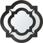 Beliani - miroir mural � suspendre design oriental noir double cadre tr�fl� cobeta