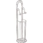 Porte et d�rouleur de papier toilette en m�tal blanc avec effet usure design de style retro et ancien ...