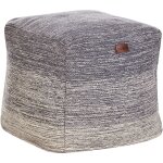 Beliani - pouf en forme de cube 40 x 40 cm en tissu coton au dgrad de gris clair avec rembourrage en ...
