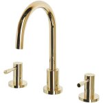 Beliani - robinet mlangeur 3 trous en laiton et acier inox dor ajout design au lavabo et accessoire ...
