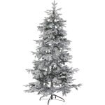 Beliani - sapin de nol artificiel 180 cm blanc avec effet fausse neige idal pour les ftes