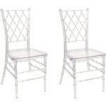 Beliani - set 2 chaises transparentes en plastique design chic et glamour tendance pour salle � manger ...