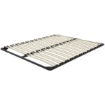 Sommier à lattes en acier pour lit double 180 x 200 cm avec 48 lattes en bois combourg Sommier à lattes en acier pour lit double 180 x 200 cm avec 48 lattes en bois combourg