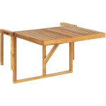 Table de balcon rabattable en bois d'acacia clair pour balustrade idéal pour les petits espaces extérieurs ... Table de balcon rabattable en bois d'acacia clair pour balustrade idéal pour les petits espaces extérieurs ...