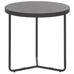 Beliani - table basse industrielle plateau effet béton pieds en métal noir 50 cm melody Beliani - table basse industrielle plateau effet béton pieds en métal noir 50 cm melody