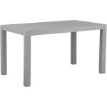 Table d'extérieur 140 x 80 cm gris clair effet rotin matières ultra résistantes et aspect Élégant pour ... Table d'extérieur 140 x 80 cm gris clair effet rotin matières ultra résistantes et aspect Élégant pour ...