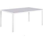 Beliani - table de jardin 160 x 90 cm en aluminium et verre gris style industriel catania
