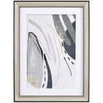 Tableau affiche déco grise et doré art abstrait à effet aquarelle avec cadre couleur laiton 30 x 40 cm ... Tableau affiche déco grise et doré art abstrait à effet aquarelle avec cadre couleur laiton 30 x 40 cm ...
