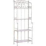 Tagère extérieur intérieur pour plantes et accessoires 4 niveaux blanche rangement pour jardin ou salle ... Tagère extérieur intérieur pour plantes et accessoires 4 niveaux blanche rangement pour jardin ou salle ...