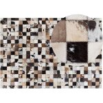 Beliani - tapis rectangulaire blanc beige et noir en cuir patchwork pour intérieur moderne 160 x 230 ... Beliani - tapis rectangulaire blanc beige et noir en cuir patchwork pour intérieur moderne 160 x 230 ...