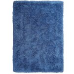 Beliani - tapis shaggy poil long bleu en polyester et coton pour chambre ou salon au style scandinave ...