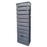 Bellijardin - récupérateur à eau mural wood 300 litres imitation bois anthracite Bellijardin - récupérateur à eau mural wood 300 litres imitation bois anthracite