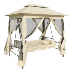 Belvdre convertible en balancelle blanc crme - fimei