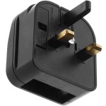 Adaptateur prise courant europe  uk avec 2 broches rondes femelle type c  bs1363 prise mle fix - ...
