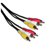 Audio st�r�o + 5m c�ble vid�o (3xrca - m / m) - bematik