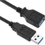 Cble rallonge usb 3. 0 2 m type - a mle  femelle - bematik