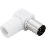 Connecteur d'antenne tv coudé femelle en plastique - bematik Connecteur d'antenne tv coudé femelle en plastique - bematik