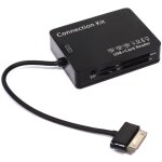 Lecteur de carte mmoire et hub usb pour samsung galaxy tab supporte les cartes sd mmc ms m2 noir tf ...