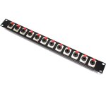 Panneau de brassage rack19 12 ports jack6. 3mm - female 1u - bematik
