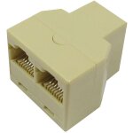 R�plicateur de 1 rj45 femelle vers 2 rj45 femelle - bematik