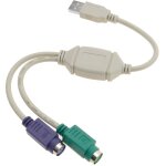 Bematik - usb vers ps2 (1 x usb - a male vers 2 x 6 broches minidin femelle)