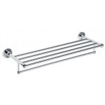 Bemeta - etag�re avec porte - serviettes murale retro laiton chrom� 66, 5x12x22, 5 cm