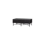M&s - table basse 2 abattants 120x60x46 cm en pin noir et métal - tobias M&s - table basse 2 abattants 120x60x46 cm en pin noir et métal - tobias