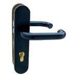 B�quille double sur plaque pour serrure cf 5000 entraxe 72 mm carr� de 9 mm noir - tesa sa