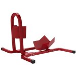 B�quille moto rouge m�tal r�glable pour roue avant 430 - 530cm - table �l�vatrice 60x55x43cm