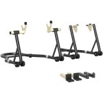 Bquille roue avant arrire charge 390 kg bquille d'atelier moto bras rglable en acier, fourche en ...