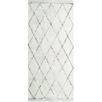 Thedecofactory - berbere losange - tapis salon berb�re en coton � motifs losanges �cru naturel 80x180 ...