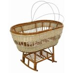 Argonauta - berceau � bascule naturel avec roues 58x100 cm