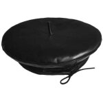 B�ret en cuir pu b�ret noir fran�ais b�ret d'artiste