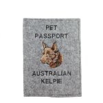 Berger australien kelpie - protge passeport pour chien, protge document, cadeau voyage art - dog