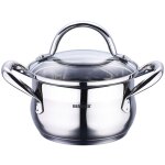 Bergner casserole inox 1, 7 l argent avec couvercle