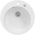 Bergstroem - evier valencia, blanc, 50. 5 x 50. 5 cm rond, bergstr�m