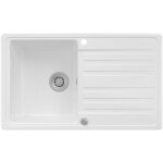 Bergstroem - evier valencia, blanc, 76. 5 x 46 cm avec emplacement de s�chage, bergstr�m