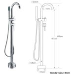 Bernstein - baignoire �lot moderne design en acrylique pour salle de bain, isolation thermique - blanc ...