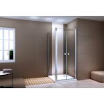 Bernstein - cabine de douche d'angle verre tremp scuritaire 6mm, paroi de douche en coin, profil chrome ...
