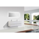 Bernstein - meuble salle de bain alice 1380 blanc mat - miroir en option sans miroir, brillant Bernstein - meuble salle de bain alice 1380 blanc mat - miroir en option sans miroir, brillant