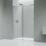 Bernstein - paroi de douche en niche verre transparent nano 8mm, porte coulissante - profil alu chrome ...