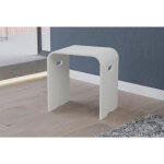 Bernstein - tabouret de douche pb4002 en fonte minrale - blanc mat