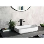 Bernstein - vasque � poser nt38 en pierre solide solid stone - blanc mat - 60 x 40 x 11 cm