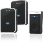 [pas besoin de piles]sonnette sans fil, sonnette de porte �tanche kit de carillon electronique avec 2 ...