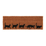 Best for boots - paillasson � imprim� chats en fibre de coco - marron / noir - l 75, 1 x l 25, 5 cm - ...